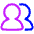 Users Group Solo Icon from Plump Neon Set