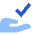 Check Approval Delegation Icon from Sharp Flat Set