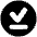 Check Download Done Circle Offline Icon from Plump Solid Set
