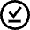 Check Download Done Circle Offline Icon from Sharp Line Set