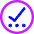 Check Preliminary Steps Circle Icon from Core Neon Set