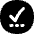 Check Preliminary Steps Circle Icon from Flex Solid Set