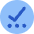 Check Preliminary Steps Circle Icon from Core Flat Set