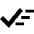 Check Sweep Clear Content Icon from Sharp Solid Set