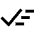Check Sweep Clear Content Icon from Sharp Line Set