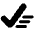 Check Sweep Clear Content Icon from Plump Solid Set