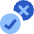 Yes No Check Cross Icon from Core Flat Set