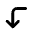Download free Corner Left Down PNG, SVG vector icon from Tabler Line set.