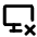 Device Desktop X Icon from Tabler Line Set