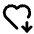 Heart Down Icon from Tabler Line Set