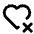 Heart X Icon from Tabler Line Set