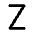 Letter Z Icon from Tabler Line Set