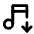 Download free Music Down PNG, SVG vector icon from Tabler Line set.
