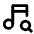 Download free Music Search PNG, SVG vector icon from Tabler Line set.
