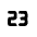 Number 23 Small Icon from Tabler Line Set