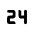 Number 24 Small Icon from Tabler Line Set