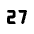 Number 27 Small Icon from Tabler Line Set