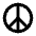 Peace Icon from Tabler Line Set