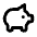 Pig Icon from Tabler Line Set