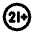 Rating 21 Plus Icon from Tabler Line Set
