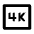 4k Line Icon from Remix Line Set