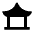 Ancient Pavilion Fill Icon from Remix Fill Set