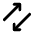 Arrows Double Ne Sw Icon from Tabler Line Set