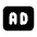 Badge Ad Icon from Tabler Filled Set