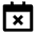 Calendar Close Fill Icon from Remix Fill Set