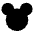 Mickey Fill Icon from Remix Fill Set