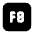 Download free Square F8 PNG, SVG vector icon from Tabler Filled set.