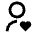 User Heart Line Icon from Remix Line Set