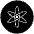 Atom Icon from Cryptocurrency Black Set