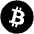 Btc Icon from Cryptocurrency Black Set