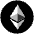 Eth Icon from Cryptocurrency Black Set
