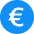Eur Icon from Cryptocurrency Colors Set