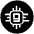 Gin Icon from Cryptocurrency Black Set