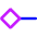 Line Start Diamond Icon from Core Neon Set