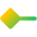 Line Start Diamond Icon from Core Gradient Set