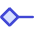 Line Start Diamond Icon from Core Duo Set