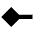 Line Start Diamond Icon from Sharp Solid Set