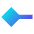 Line Start Diamond Icon from Sharp Gradient Set