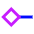 Line Start Diamond Icon from Sharp Neon Set