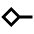 Line Start Diamond Icon from Sharp Line Set