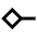 Line Start Diamond Icon from Sharp Line Set