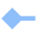 Line Start Diamond Icon from Sharp Flat Set