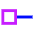 Line Start Square Icon from Sharp Neon Set
