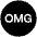 Omg Icon from Cryptocurrency Black Set