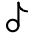 Music Note 2 Icon from Solar Linear Set