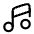 Music Note Icon from Solar Broken Set | Free Download as SVG Vector and Transparent PNG | Streamline icons